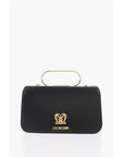 Moschino LOVE Solid Color Handbag with Removable Faux Fur Handle