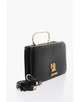 Moschino LOVE Solid Color Handbag with Removable Faux Fur Handle