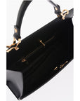 Moschino LOVE Faux Leather Bag with Golden Chain and Turn Lock Closur