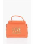 Moschino LOVE Faux Leather Mini Bag with Maxi Golden Plaque