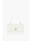 Moschino LOVE Faux Leather Bag with Front Monogram and Turn Lock Clos