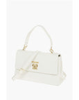 Moschino LOVE Faux Leather Bag with Front Monogram and Turn Lock Clos