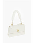 Moschino LOVE Faux Leather Bag with Front Monogram and Turn Lock Clos