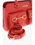 Moschino LOVE removable shoulder strap faux leather HEART BIT bag