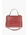 Moschino LOVE Crocodile Printed Faux Leather Hand Bag