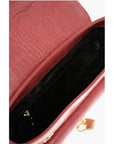 Moschino LOVE Crocodile Printed Faux Leather Hand Bag