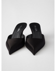 Prada Black Satin Sabot