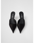 Prada Black Satin Sabot
