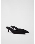 Prada Black Satin Sabot