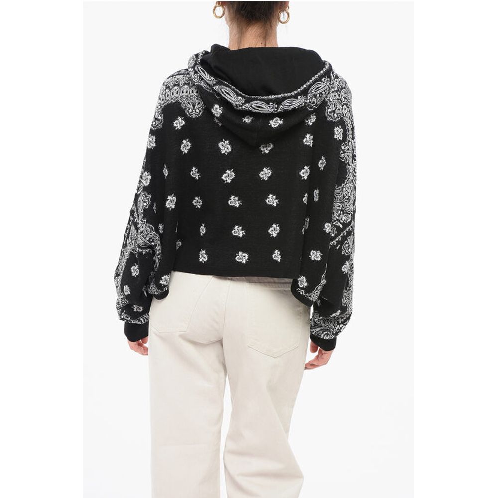 Amiri Paisley Patterned Cropped Fit Hoodie