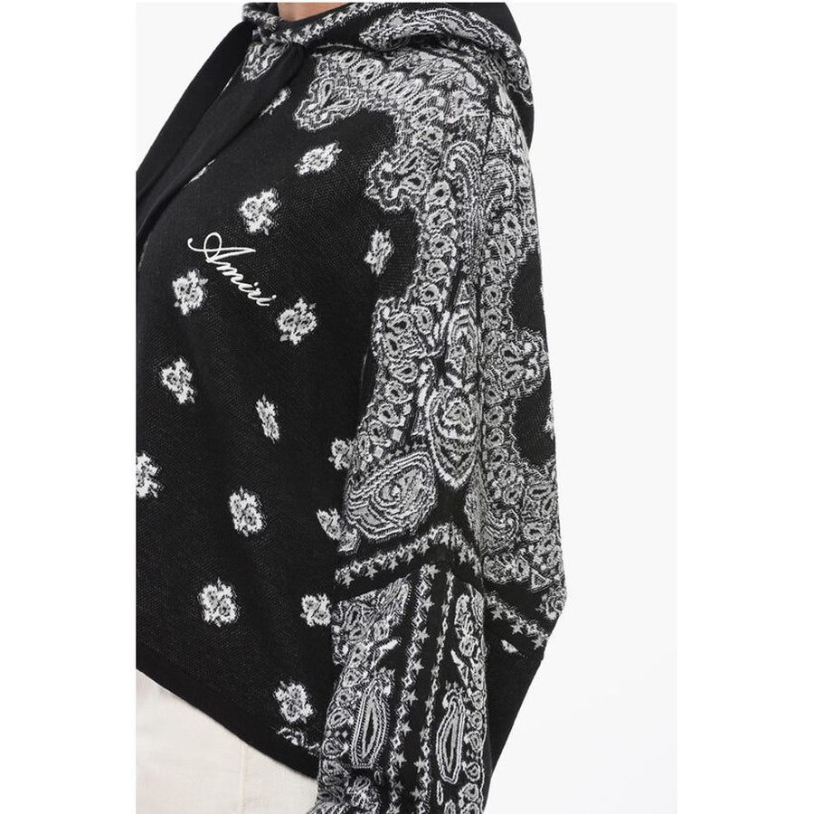 Amiri Paisley Patterned Cropped Fit Hoodie