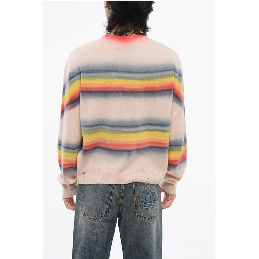 Amiri Crew Neck RAINBOW Degradè Cashmere Sweater
