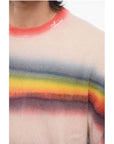 Amiri Crew Neck RAINBOW Degradè Cashmere Sweater