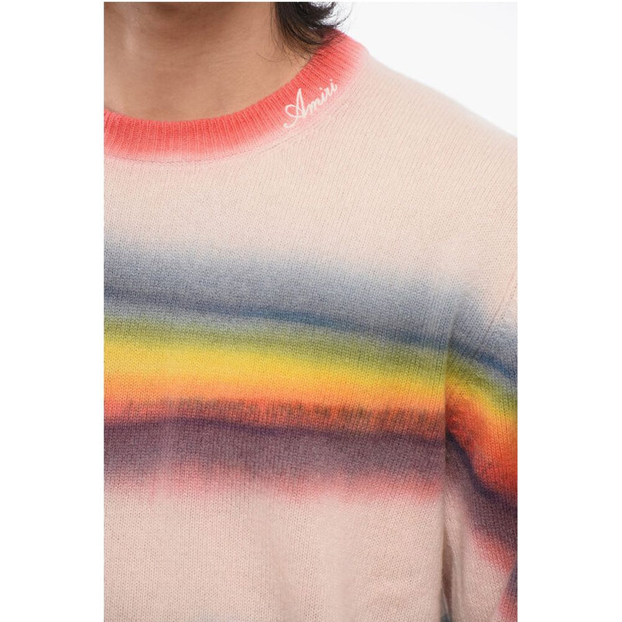 Amiri Crew Neck RAINBOW Degradè Cashmere Sweater