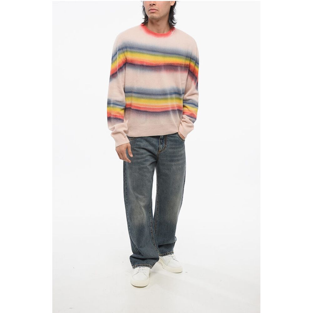 Amiri Crew Neck RAINBOW Degradè Cashmere Sweater