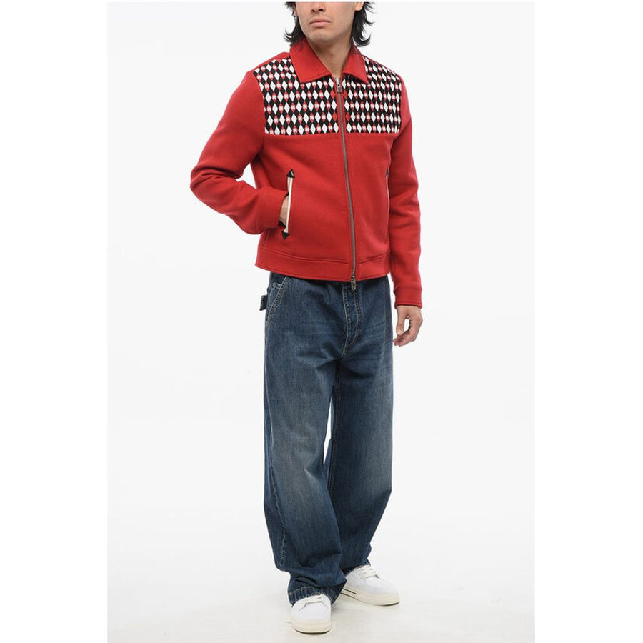 Amiri Wool Blend DIAMOND Jacket with Embroidered Insert