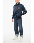 Bel Air Athletics Satin ACADEMY Mock Neck Sweatshihrt with Contrasting Side Ba