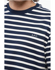 A.P.C. Two-Tone Striped EMILLEN Crew-neck T-Shirt