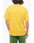 Sky High Farm Solid Color Crew-neck T-Shirt with Contrasting Print