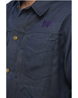 Needles Solid Color Utility Jacket with Butterfly Embroidery