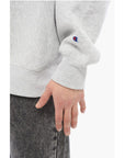 Champion Solid Color Fleeced-Cotton Crew-neck Sweatshirt