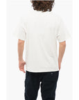 Needles Solid Color Mock-Neck T-Shirt with Butterfly Embroidery