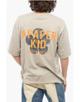 A Paper Kid Cotton Crew-neck T-shirt with Back Print