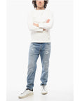 Champion Solid Color Cotton Crew-neck Sweatshirt