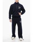 Dior Mock Neck DIOR47 Fleeced Cotton Sweatshirt with Half Zip