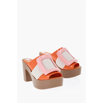 Viktor & Rolf MELISSA Rubber BUCKLE UP Mules with Maxi Buckle 10cm