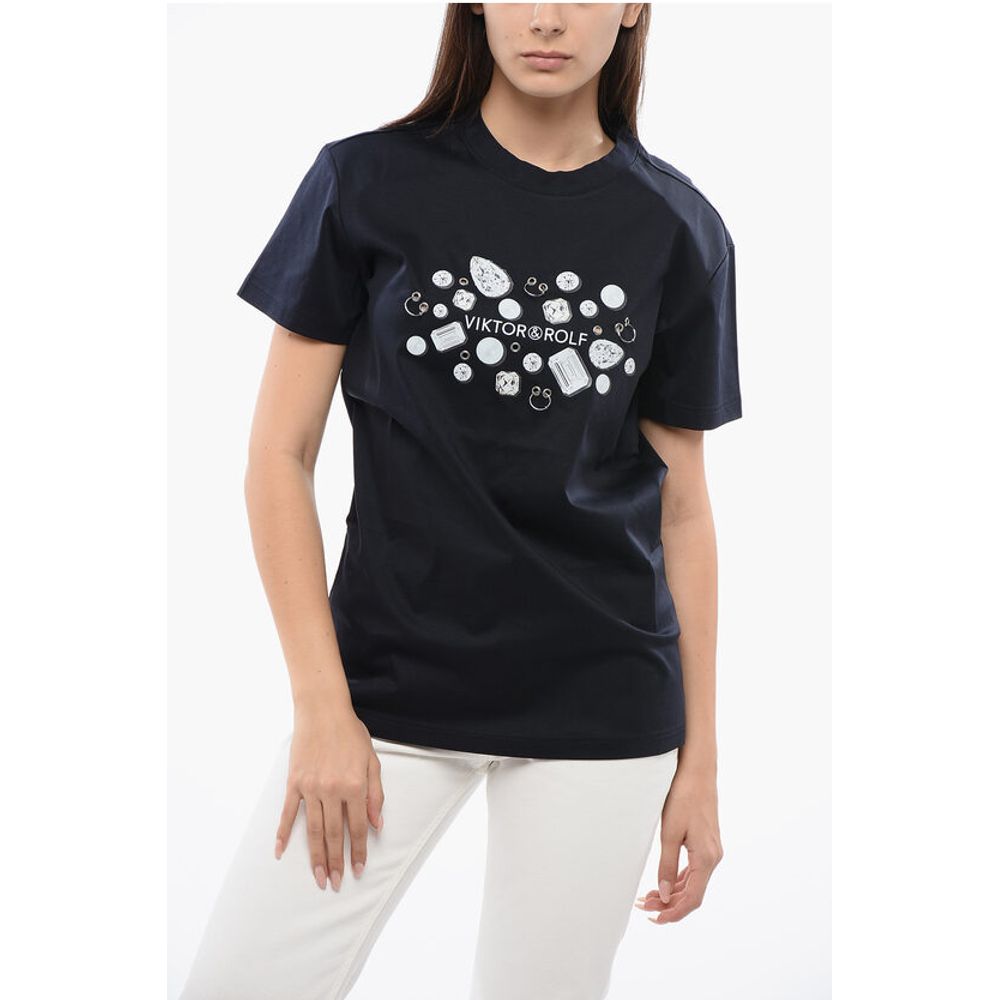 Viktor &amp; Rolf Printed T-Shirt With Piercings Details