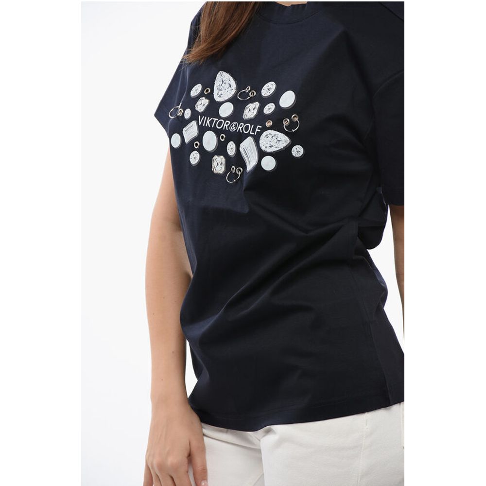 Viktor &amp; Rolf Printed T-Shirt With Piercings Details