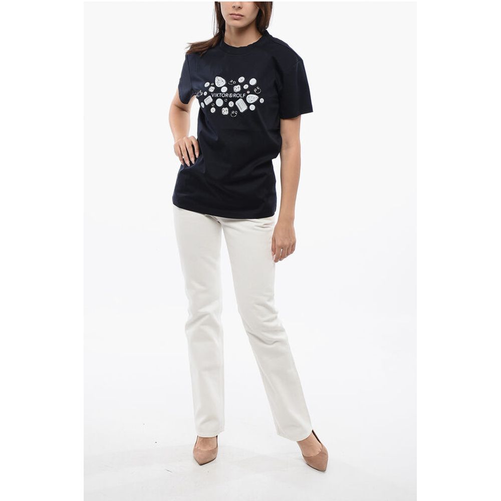 Viktor &amp; Rolf Printed T-Shirt With Piercings Details
