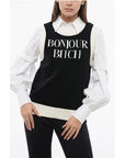Viktor & Rolf Sleeveless BONJOUR Crewneck Sweater