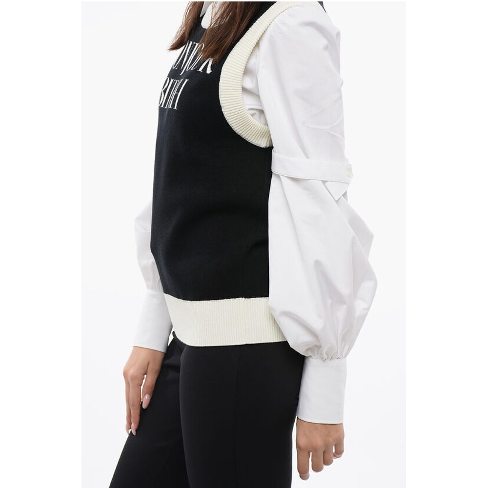 Viktor &amp; Rolf Sleeveless BONJOUR Crewneck Sweater