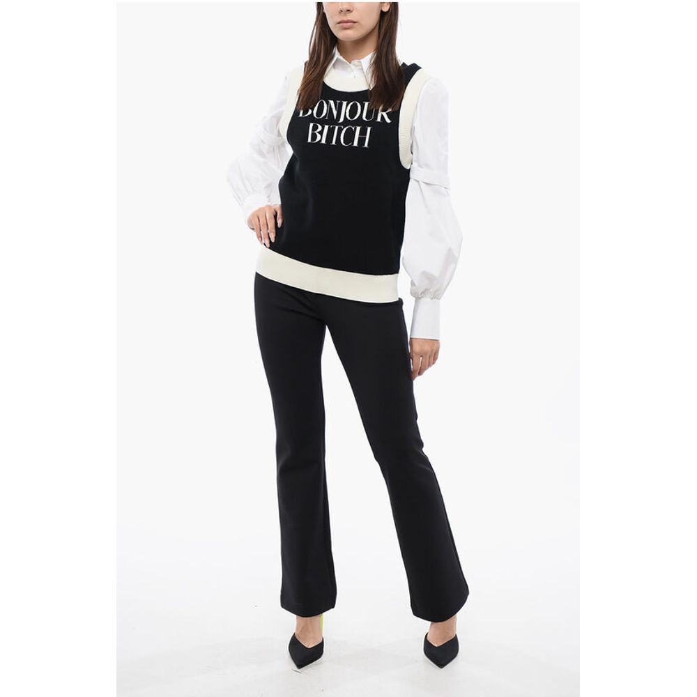 Viktor &amp; Rolf Sleeveless BONJOUR Crewneck Sweater