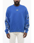 Off-White Brushed Cotton BANDANA ARROW Crewneck Sweatshirt