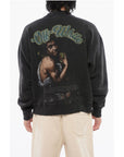 Off-White Brushed Cotton Printed BACCHUS Crewneck Sweatshirt