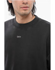 Off-White Brushed Cotton Printed MARY Crewneck Sweatshirt