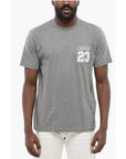 Off-White Slim Fit Crewneck T-Shirt with Embroideries