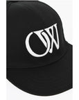 Off-White Cotton Twill BOXY Cap with Maxi Frontal Monogram