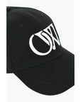 Off-White Cotton Twill Cap with Embossed Details