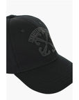 Off-White Solid Color Cap with Embossed Details