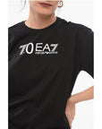 Armani EA7 Crew Neck Cotton T-Shirt with Print