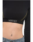 Versace Crop Top with Logoed Band
