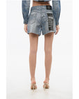 Versace JEANS COUTURE Glittery Denim Shorts