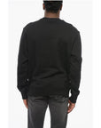 Versace JEANS COUTURE Crew Neck Sweatshirt with Embossed Lamè Logo