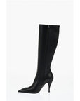 Off-White Leather HIgh Boots With Cut-Out Details Heel 11 cm
