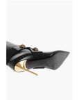Balmain Leather ALMA Boots with Jewel Buttons