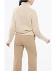 Gucci Turtleneck Cashmere Blend Pullover with Ton sur Ton Logo